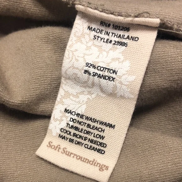 Soft Surroundings Newport Beach Wide Leg Button Crop pants - Picture 5 of 8